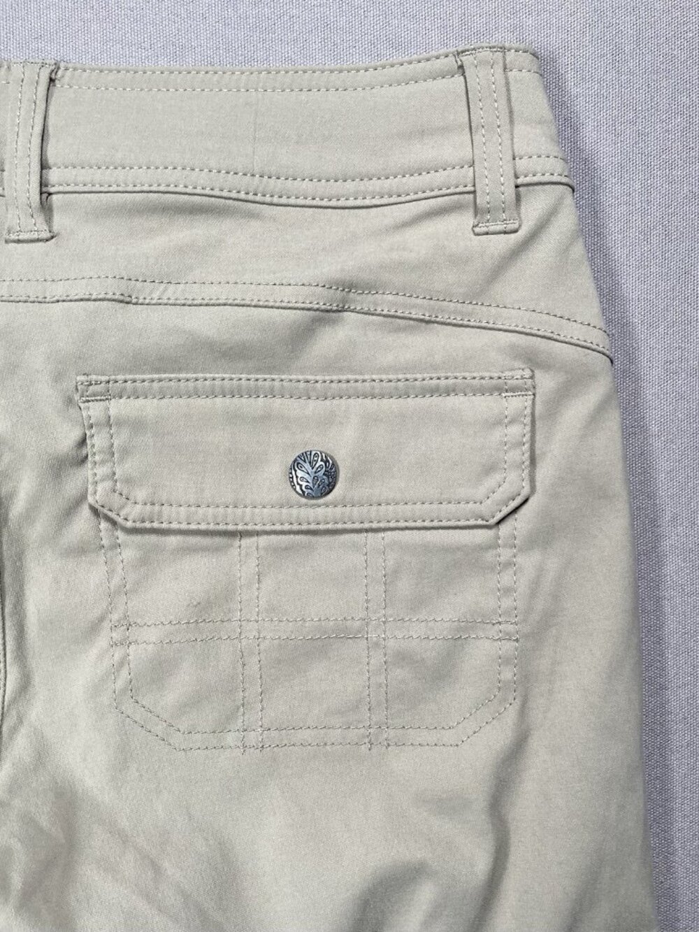 Prana Halle Outdoor Hiking Zion Stretch Roll Up Khaki Pants - Women Size 4 X 32 - Picture 14 of 16